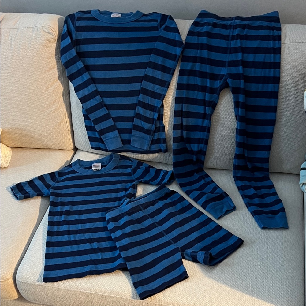 Hanna Andersson Navy Striped Kids Pajama Set